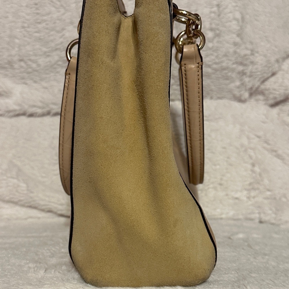 Vintage Coach Beige Leather and Suede Shoulder Bag - Picture 7 of 14
